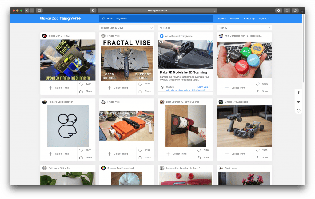 Top Websites with the Best 3D Printing STL Files Free Thingiverse