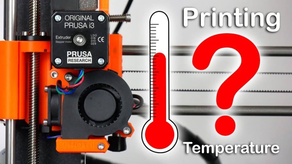 3D printer temperature setting