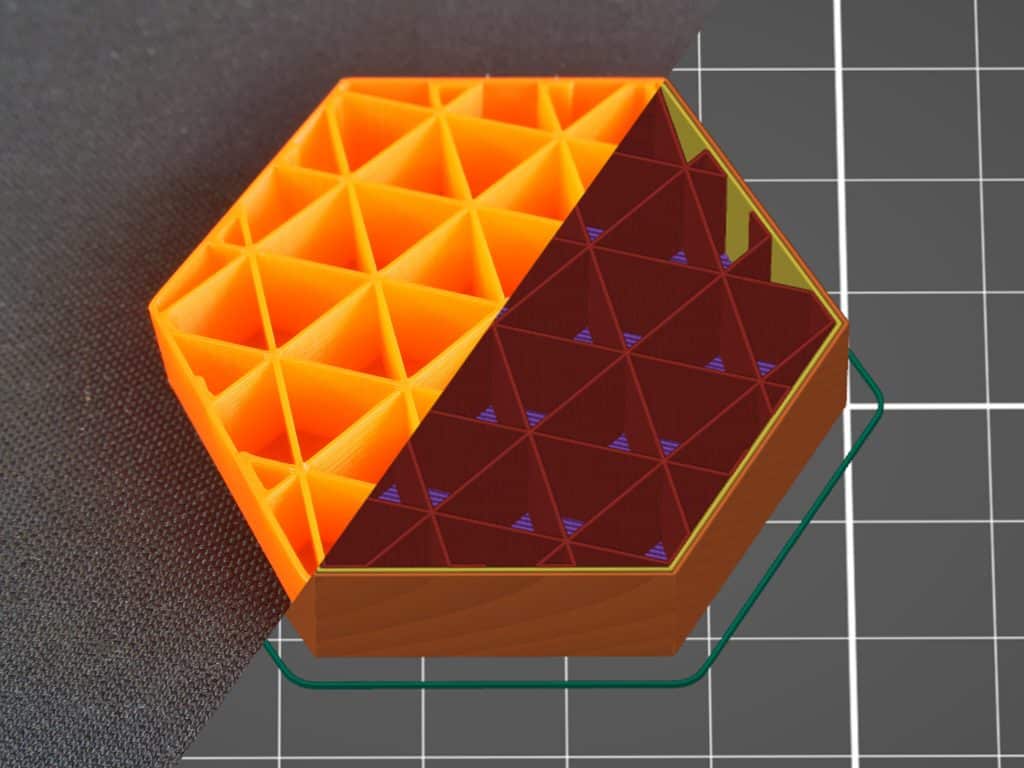Triangular 3D Print Infill Pattern