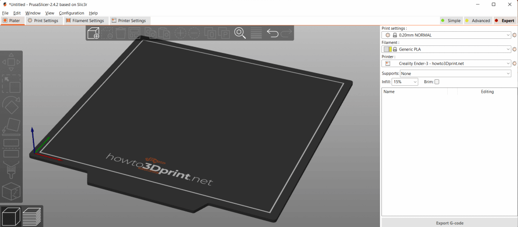 PrusaSlicer Howto3dprint.com screenshot