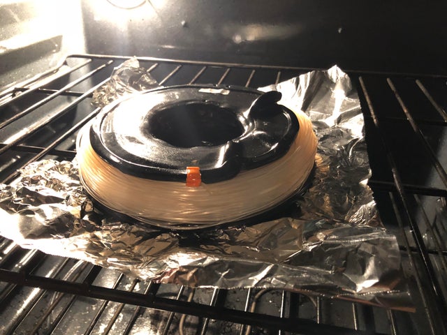 filament drying in oven