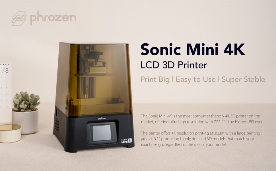 Phrozen Sonic Mini 4K LCD 3D printer howto3Dprint.net Discover The World of 3D Print