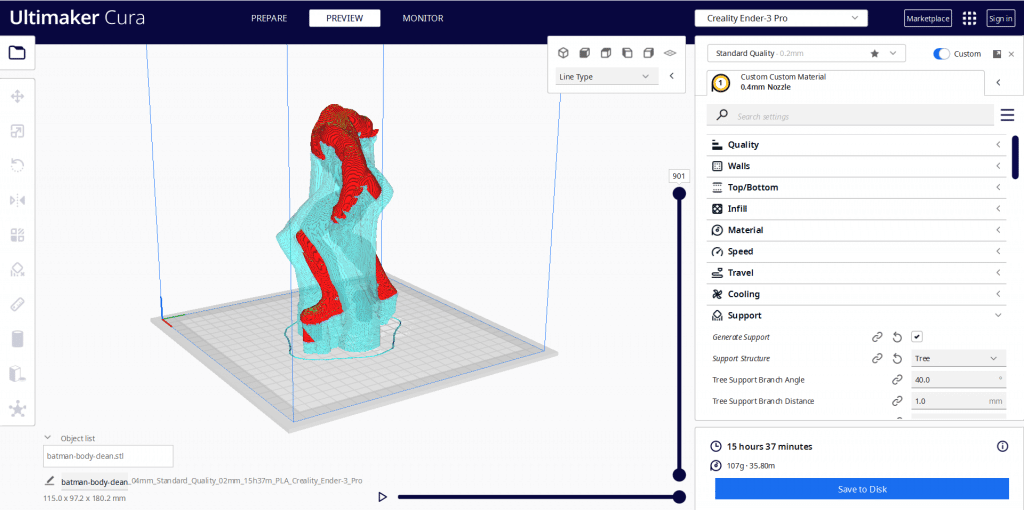Look More Closely to Cura Tree Supports