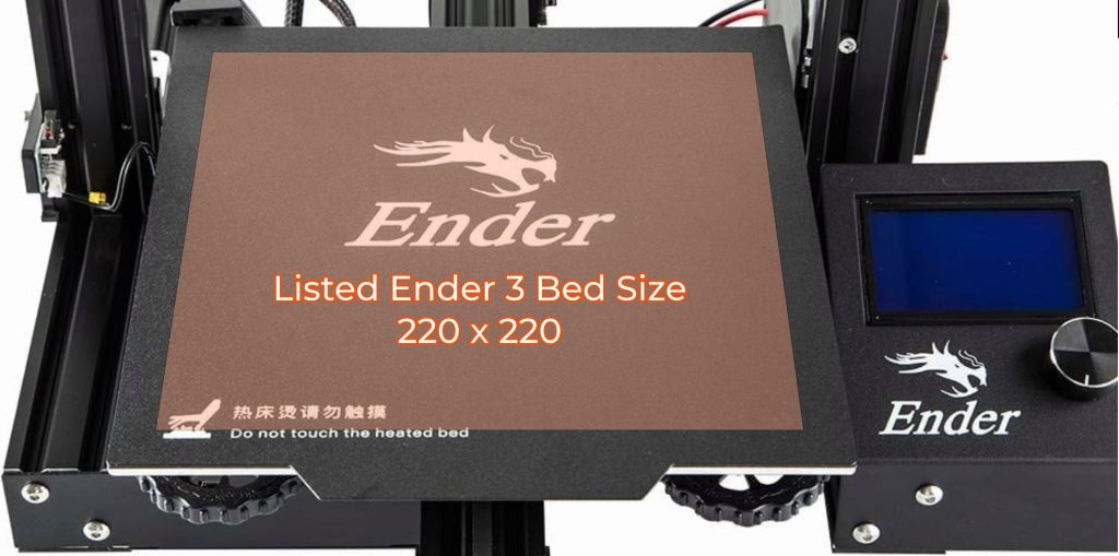 ender 3 bed size listed build plate size howto3Dprint.net Discover The World of 3D Print
