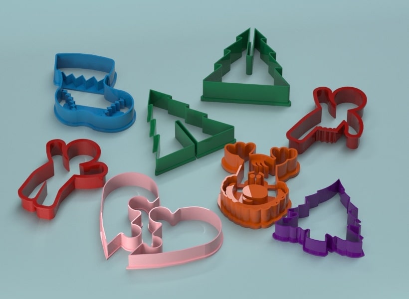3D Printed Christmas Cookie Cutters